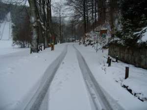 The road outside our Fussen hotel