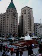 Joshua in front of Fountain