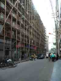 Bamboo Scaffolding on a building site