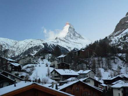View of Matterhorn from our hotel window